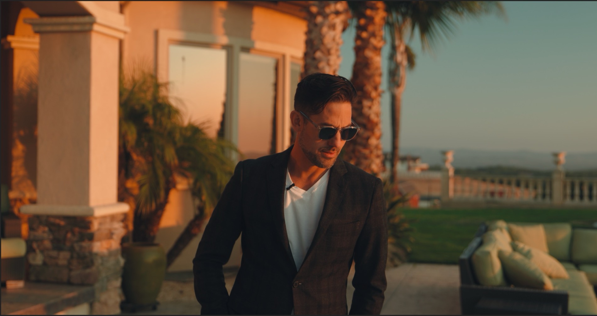 Timothy Rangel at a Wine Country estate at golden hour